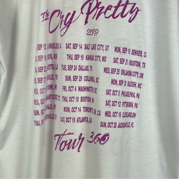 Carrie Underwood Tour Graphic The Cry Pretty 2019 Tour Date Boho Festival Shirt - Picture 2 of 4